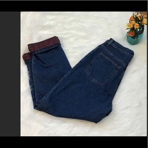 LL Bean Double L Relaxed Fit  Lined Jeans - 14R
